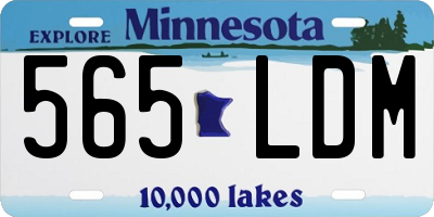 MN license plate 565LDM