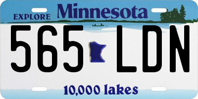 MN license plate 565LDN
