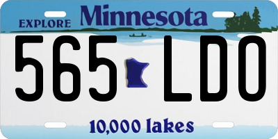 MN license plate 565LDO