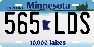 MN license plate 565LDS