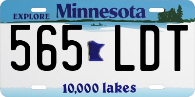 MN license plate 565LDT