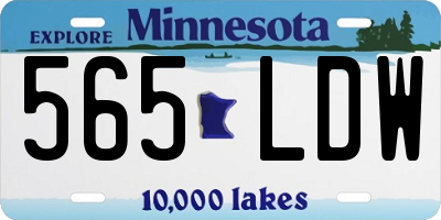 MN license plate 565LDW