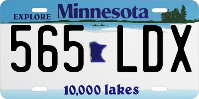 MN license plate 565LDX