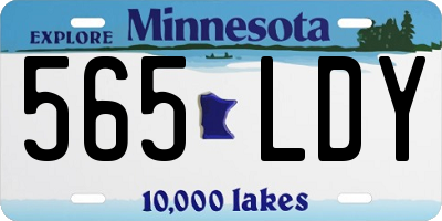 MN license plate 565LDY