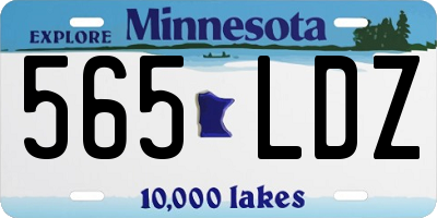 MN license plate 565LDZ