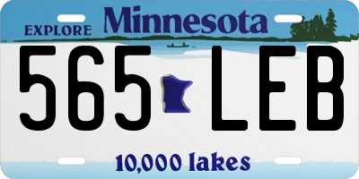 MN license plate 565LEB