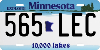 MN license plate 565LEC