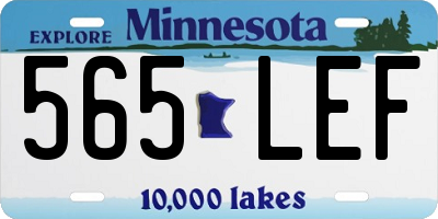 MN license plate 565LEF
