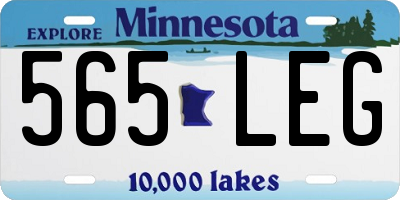 MN license plate 565LEG