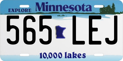 MN license plate 565LEJ