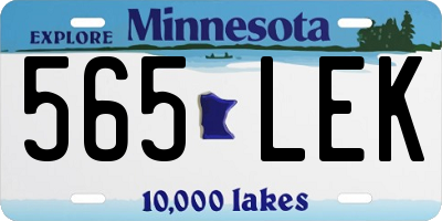 MN license plate 565LEK