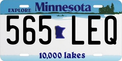 MN license plate 565LEQ