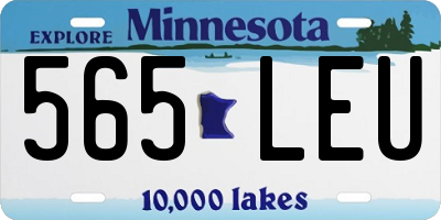 MN license plate 565LEU