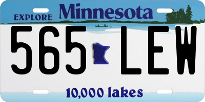 MN license plate 565LEW