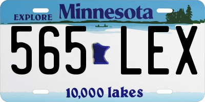 MN license plate 565LEX