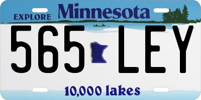 MN license plate 565LEY