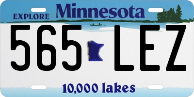 MN license plate 565LEZ