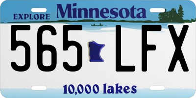MN license plate 565LFX