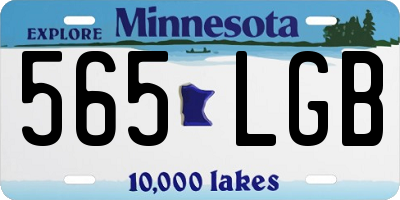 MN license plate 565LGB