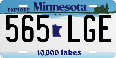 MN license plate 565LGE