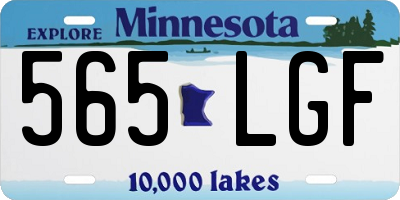 MN license plate 565LGF