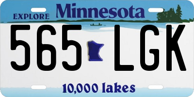 MN license plate 565LGK