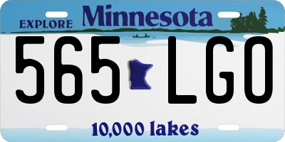 MN license plate 565LGO