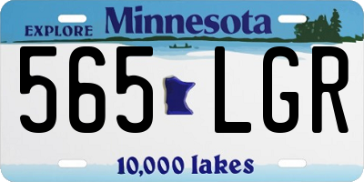 MN license plate 565LGR