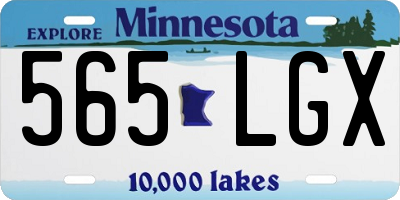 MN license plate 565LGX