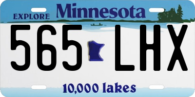 MN license plate 565LHX