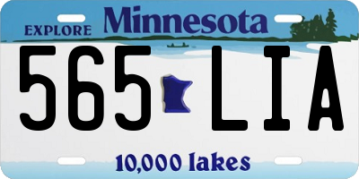 MN license plate 565LIA