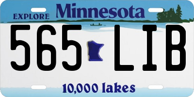 MN license plate 565LIB