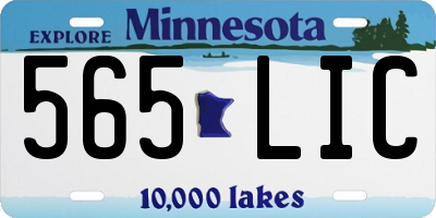 MN license plate 565LIC