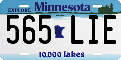 MN license plate 565LIE