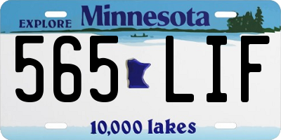 MN license plate 565LIF