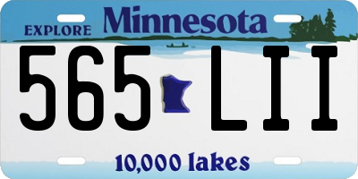 MN license plate 565LII