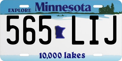 MN license plate 565LIJ