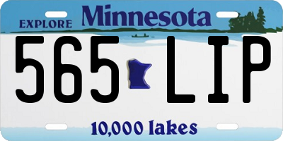 MN license plate 565LIP