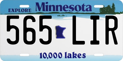 MN license plate 565LIR