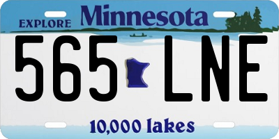 MN license plate 565LNE