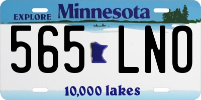 MN license plate 565LNO
