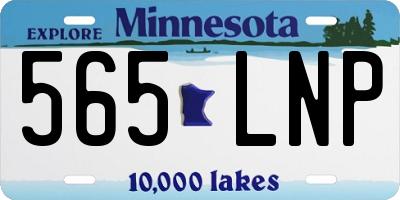 MN license plate 565LNP