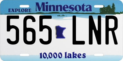 MN license plate 565LNR
