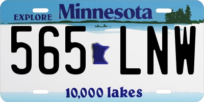MN license plate 565LNW