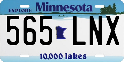 MN license plate 565LNX