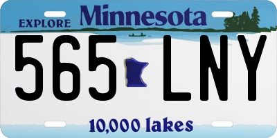 MN license plate 565LNY