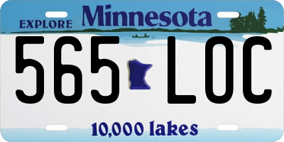 MN license plate 565LOC