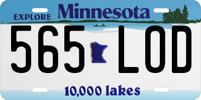 MN license plate 565LOD