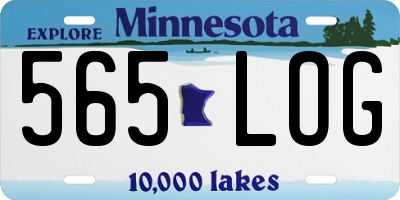 MN license plate 565LOG