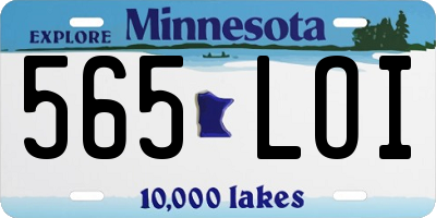 MN license plate 565LOI